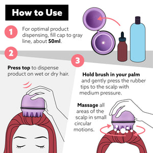 Wet Brush Exfoliating Scalp Massager - Assorted Colours