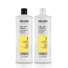 Load image into Gallery viewer, Nioxin System 1 - 1 Litre Duo

