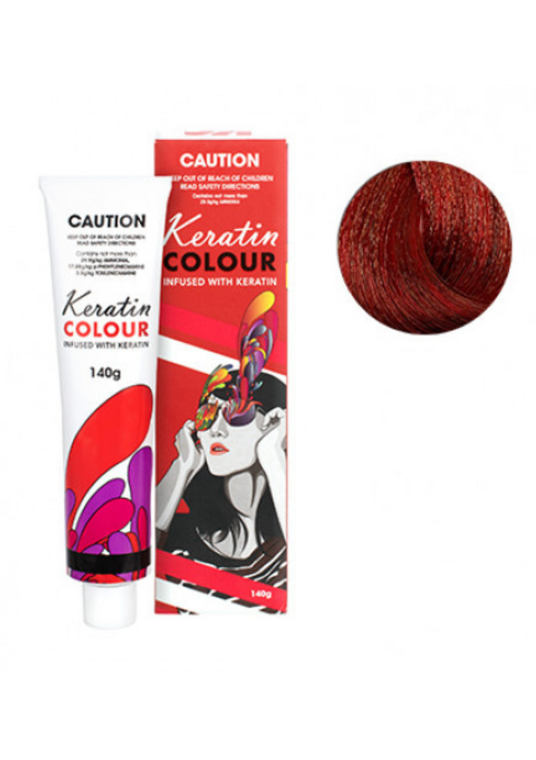 Keratin Colour 6.64 Dark Red Copper 140g