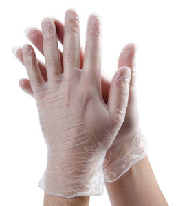 Clear Vinyl Gloves 1pair LARGE